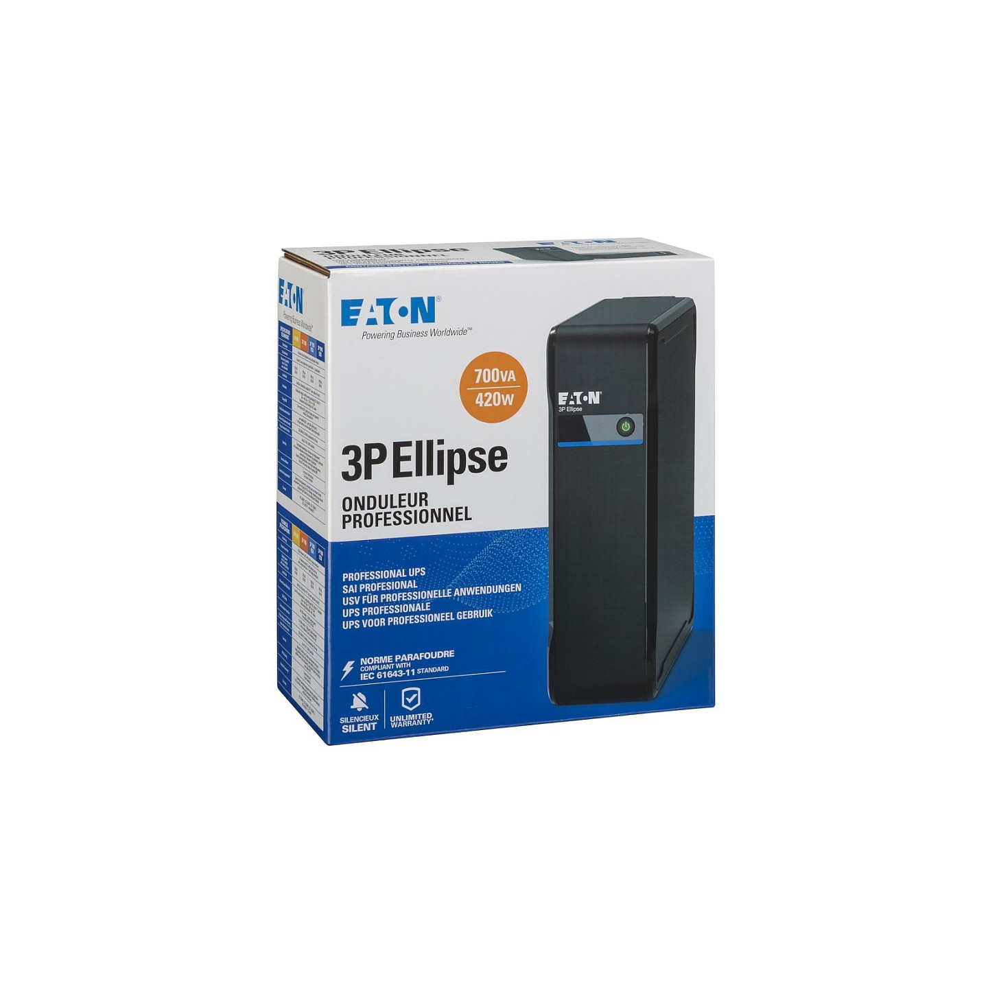 Eaton USV 3P Ellipse 700 IEC 420W 700VA 4 Ausgänge — Buy in Cyprus with Fast Delivery