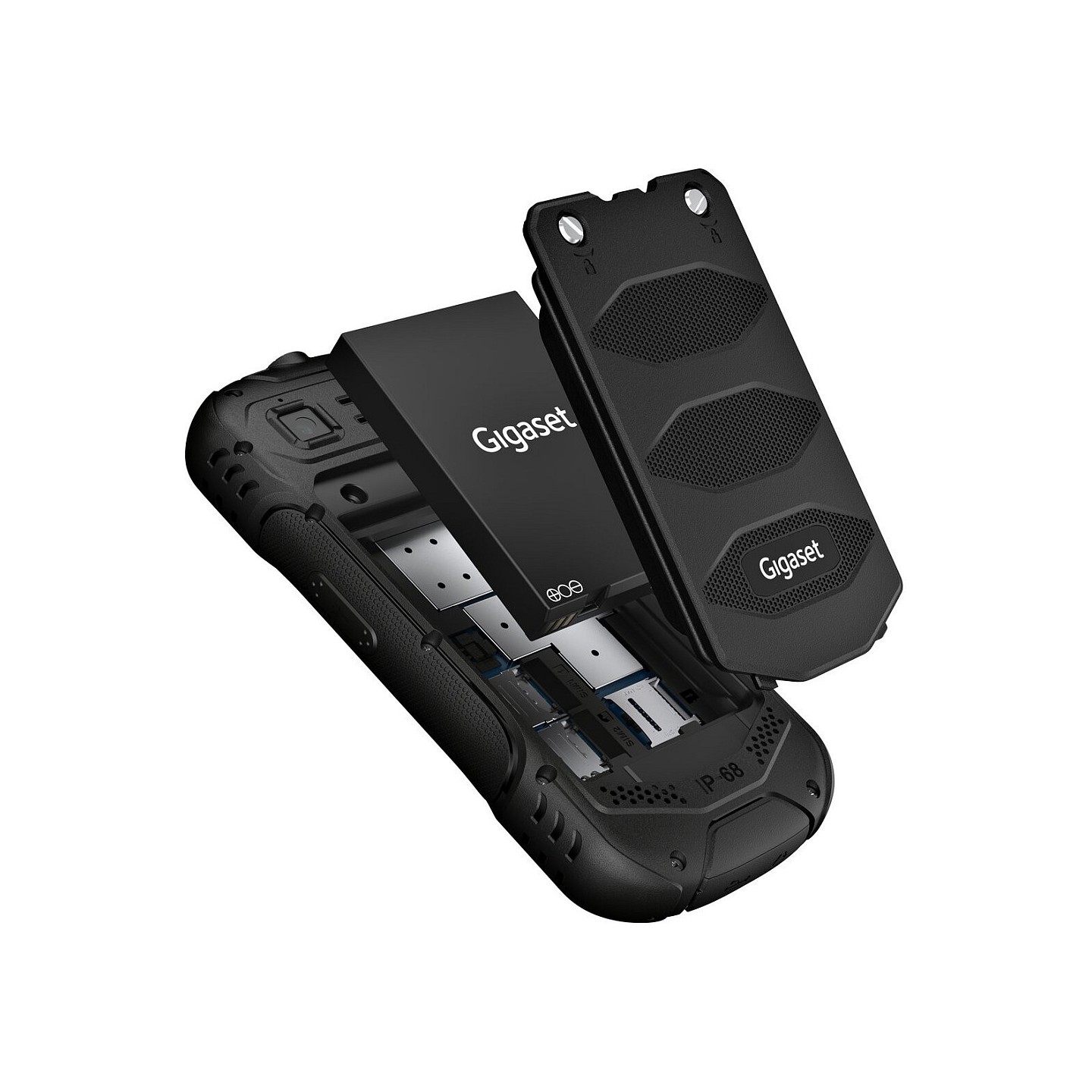 GIGASET GLX 8 ACTIVE schwarz 6.1 cm 2.4 Zoll Display Push-to-talk Funktion 2500 mAh Akku IP68 2 MP Kamera Dual-SIM Bl...