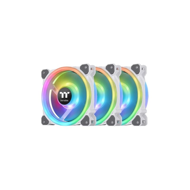 Buy Thermaltake Riing Trio 12 RGB - 120mm White Radiator Fans, 3-Pack, 500-1500 ... in Cyprus, Nicosia, Limassol, Larnaka, Pafos