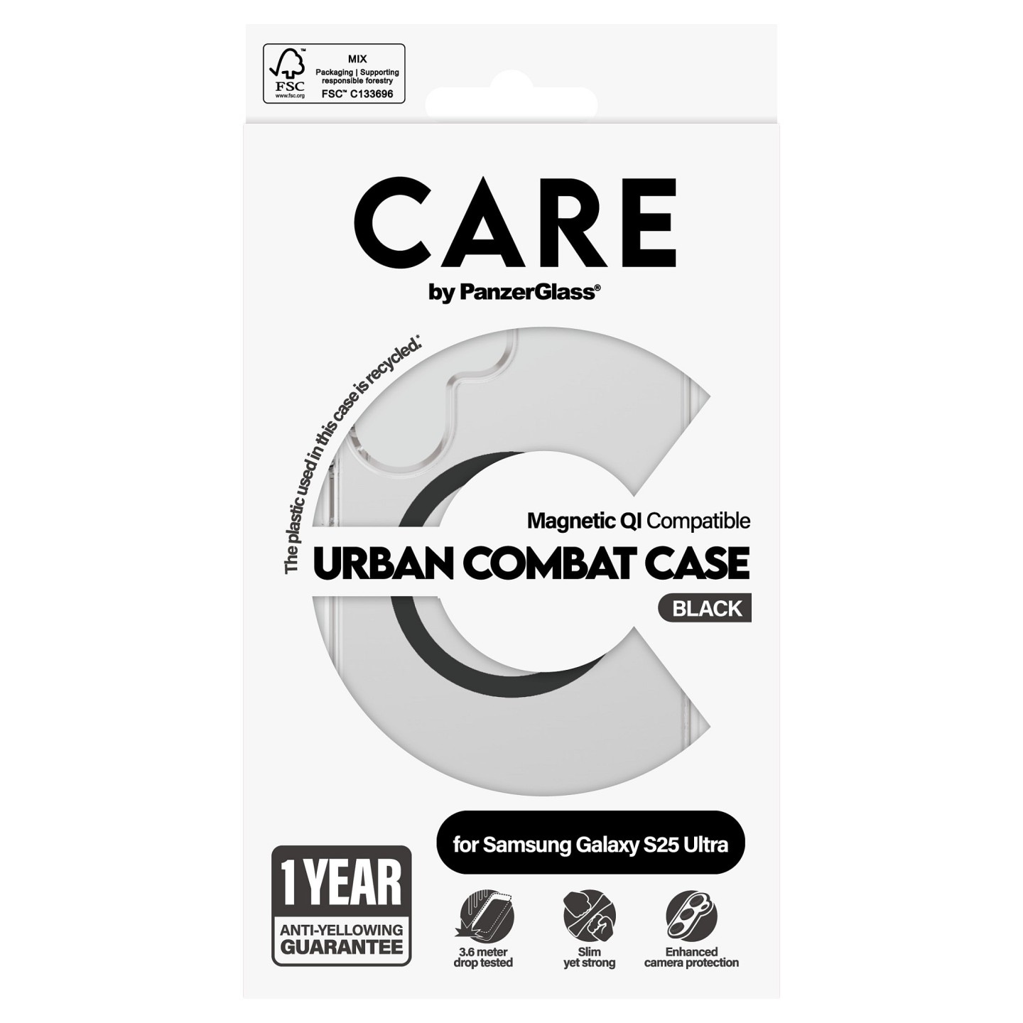 CARE Flagship Case Clear Black QI Compatible Galaxy S25 Ultra — Buy in Cyprus with Fast Delivery