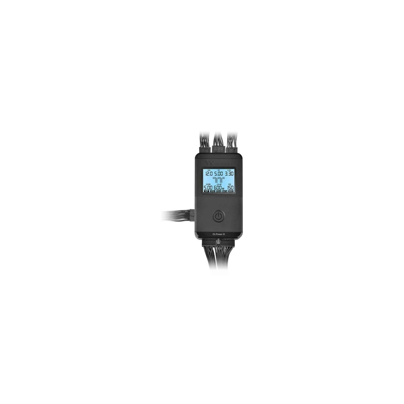 Thermaltake Dr. Power III - Power Supply Tester - Black, LCD Backlight, ATX 24-pin & SATA Support