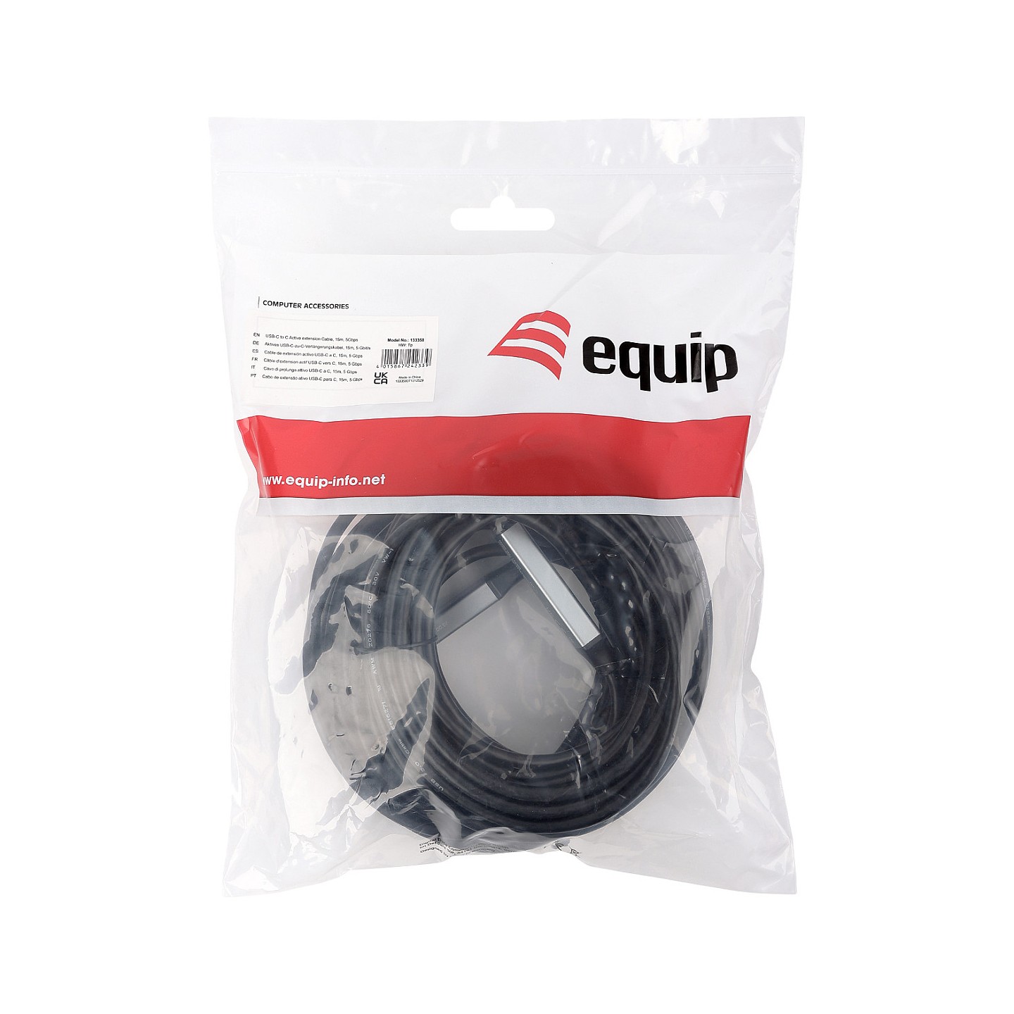 Equip Kabel USB-C3.2- to C Gen1 Akt.Erweit.St Bu 15.00m schwarz — Buy in Cyprus with Fast Delivery