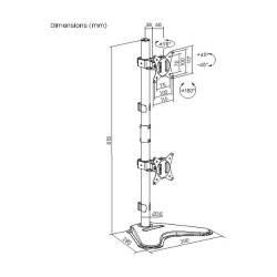 Equip Tischfuß 17'-32' 2TFT 360° Vertikal 9Kg schwarz retail — Buy in Cyprus with Fast Delivery