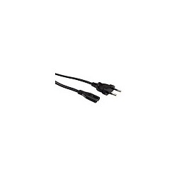 VALUE Netzkabel Euro-Flachstecker auf C7. 2polig. schwarz. 3 m — Buy in Cyprus with Fast Delivery