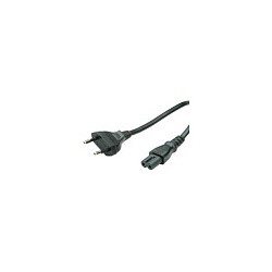 VALUE Netzkabel Euro-Flachstecker auf C7. 2polig. schwarz. 3 m — Buy in Cyprus with Fast Delivery