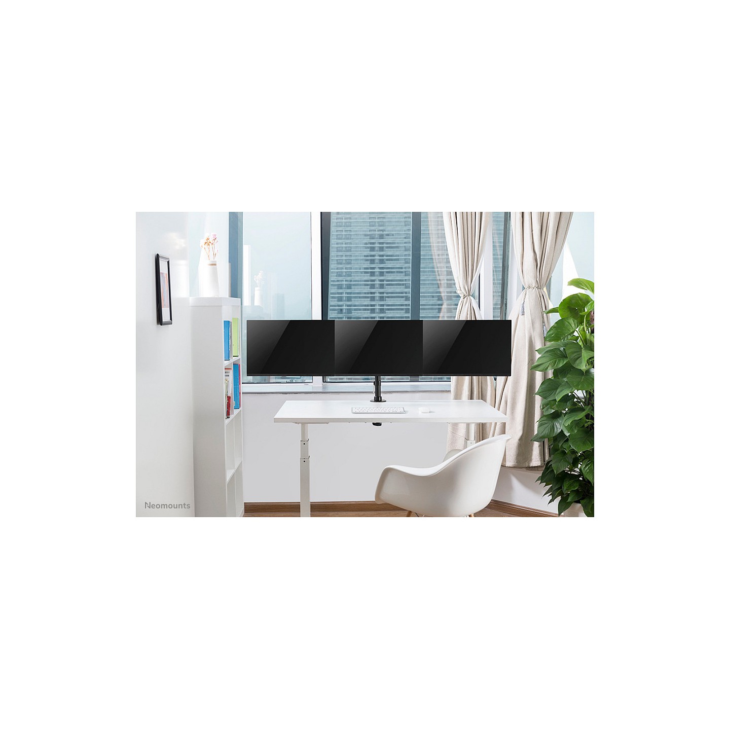 NEOMOUNTS SELECT Flat Screen Desk mount 10-27Zoll clamp grommet 3 screens 24kg Black — Buy in Cyprus with Fast Delivery