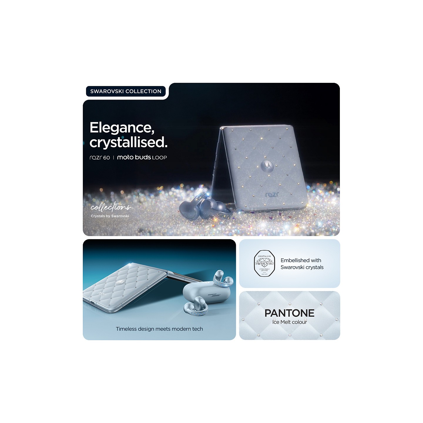 Motorola razr60 + Buds Loop Bundle Swarovski Edtition — Buy in Cyprus with Fast Delivery