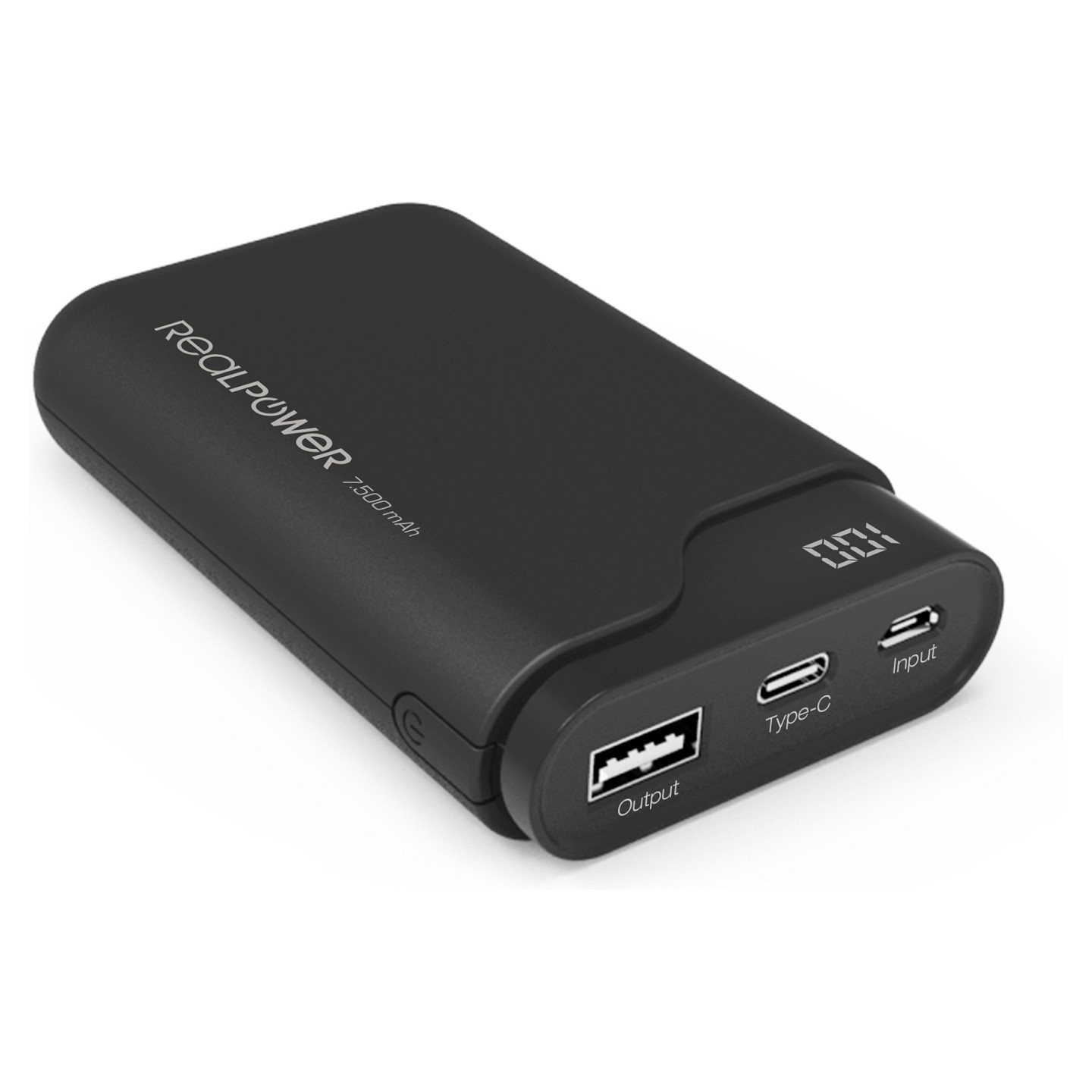 RealPower Powerbank PB-7500C schwarz 7.500mAh — Buy in Cyprus with Fast Delivery