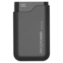RealPower Powerbank PB-7500C schwarz 7.500mAh — Buy in Cyprus with Fast Delivery