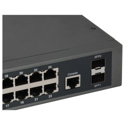 Switch 24x GE GEP-2652 2xGSFP 19' 370W 24xPoE+ — Buy in Cyprus with Fast Delivery