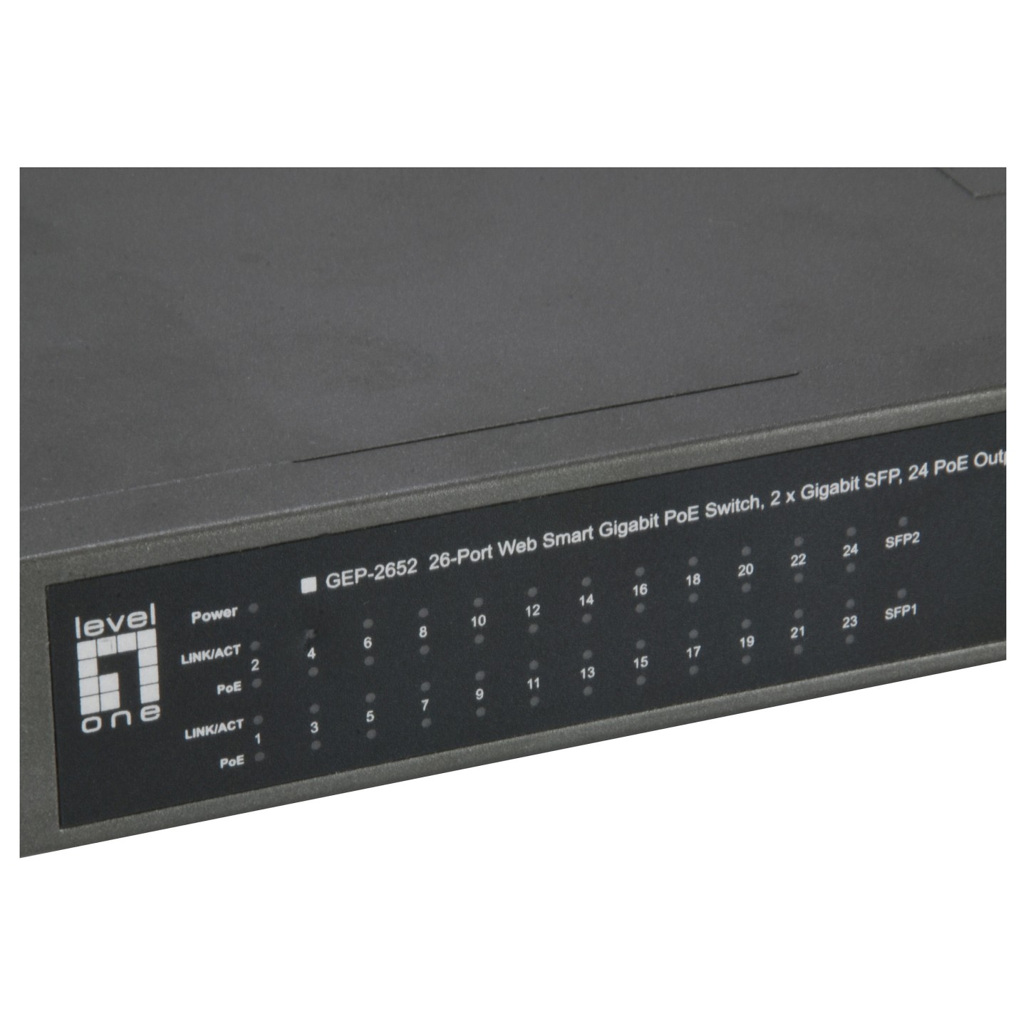 Switch 24x GE GEP-2652 2xGSFP 19' 370W 24xPoE+ — Buy in Cyprus with Fast Delivery