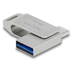 STICK HUB DELOCK USB 5 Gbps USB-C + Typ-A Speicherstick 256GB - Metallgehuse — Buy in Cyprus with Fast Delivery