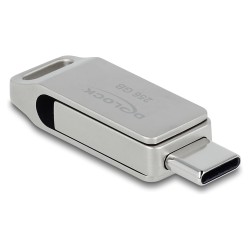 STICK HUB DELOCK USB 5 Gbps USB-C + Typ-A Speicherstick 256GB - Metallgehuse — Buy in Cyprus with Fast Delivery