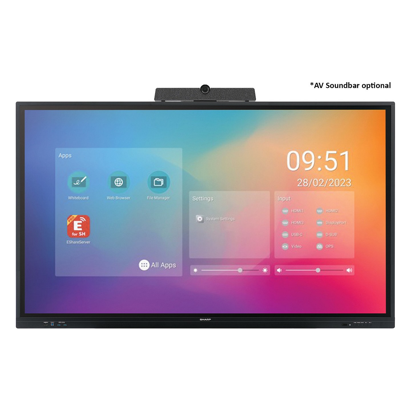 Sharp PN-LC652 Digital Signage Touch Display 165.1 cm (65') — Buy in Cyprus with Fast Delivery