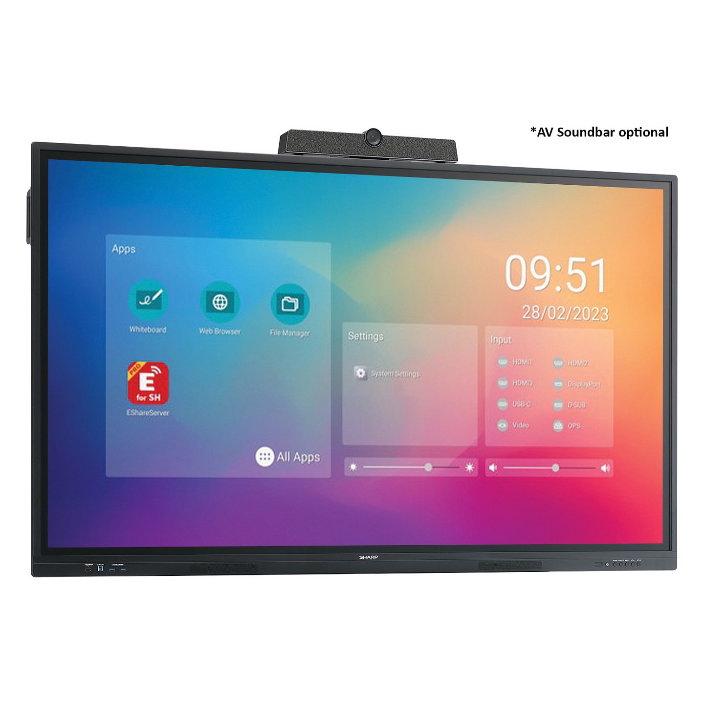 Sharp PN-LC652 Digital Signage Touch Display 165.1 cm (65') — Buy in Cyprus with Fast Delivery