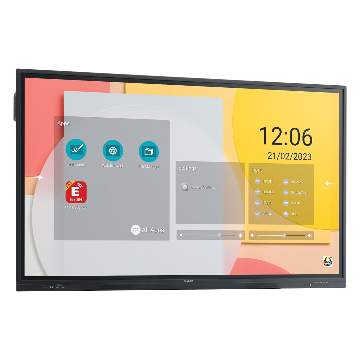 Sharp PN-LC652 Digital Signage Touch Display 165.1 cm (65') — Buy in Cyprus with Fast Delivery