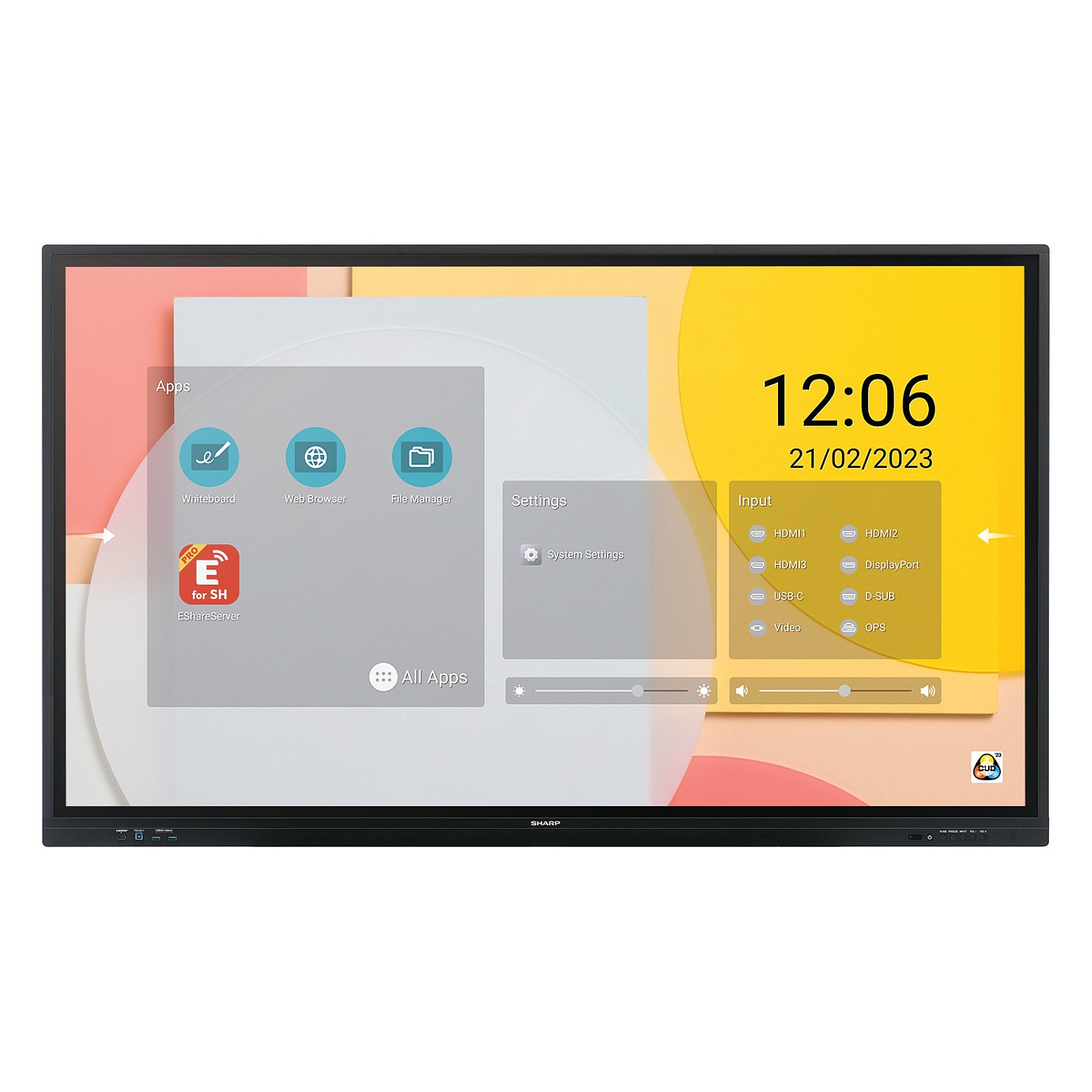 Sharp PN-LC652 Digital Signage Touch Display 165.1 cm (65') — Buy in Cyprus with Fast Delivery