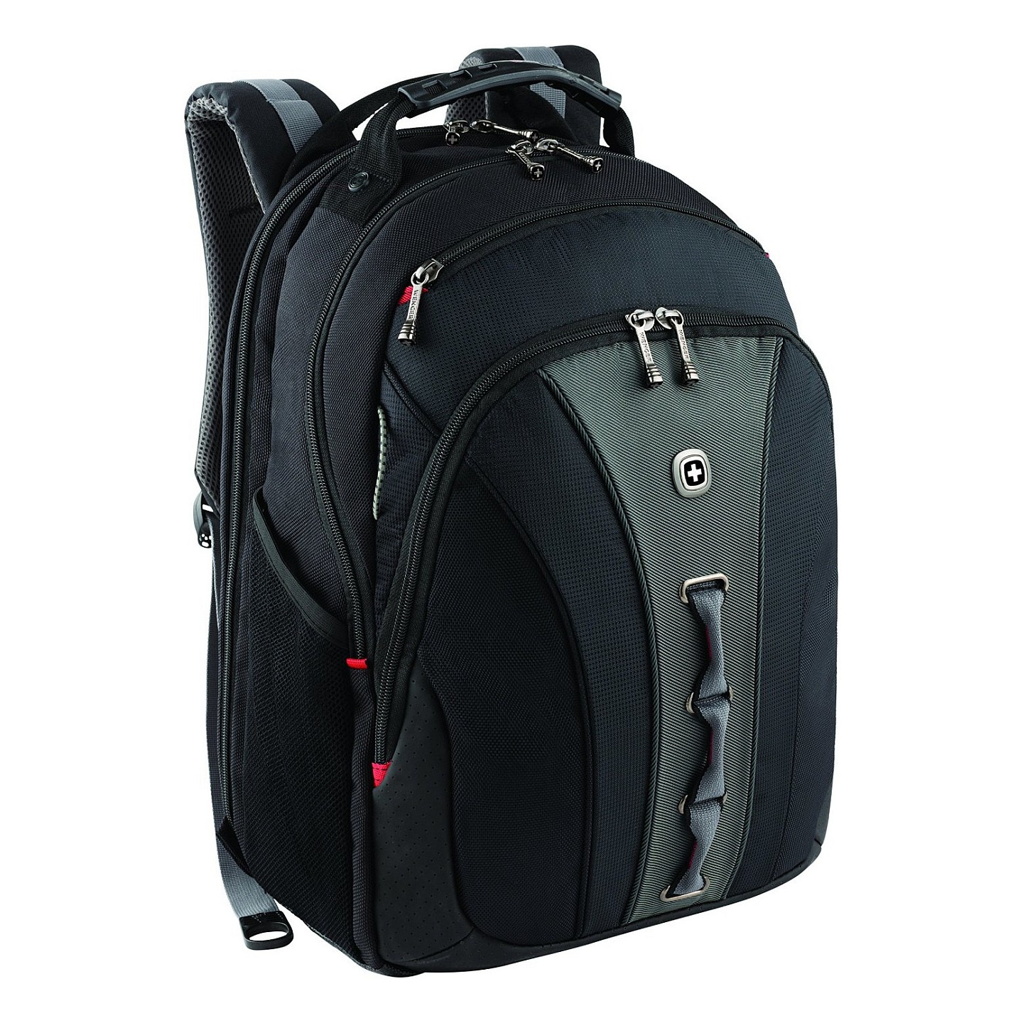 WENGER Legacy Notebook Rucksack fuer 35.8 bis 39.6cm 14.1 bis 15.6Zoll Tablet. Laptop schwarz grau
