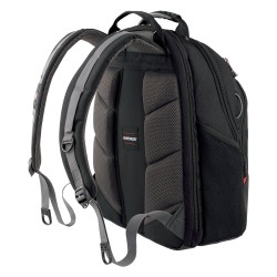 WENGER Legacy Notebook Rucksack fuer 35.8 bis 39.6cm 14.1 bis 15.6Zoll Tablet. Laptop schwarz grau