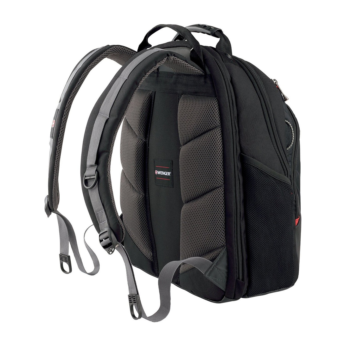 WENGER Legacy Notebook Rucksack fuer 35.8 bis 39.6cm 14.1 bis 15.6Zoll Tablet. Laptop schwarz grau