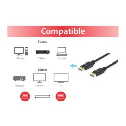 Equip DisplayPort 1.4 St St 3.00m 8K 60Hz komp.HDCP schwarz — Buy in Cyprus with Fast Delivery