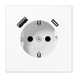 Jung LS1520-15CAWW SCHUKOsteckdose m.USB Typ AC — Buy in Cyprus with Fast Delivery