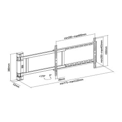 Equip Wandhalterung 32'-75' 1TFT Motor. 2Gelenke 50Kg sw lite Retail — Buy in Cyprus with Fast Delivery