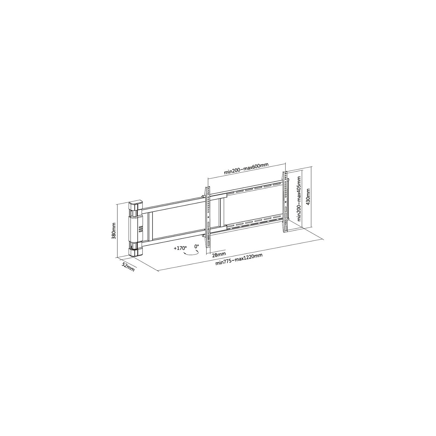 Equip Wandhalterung 32'-75' 1TFT Motor. 2Gelenke 50Kg sw lite Retail — Buy in Cyprus with Fast Delivery