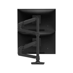 Ergotron LX - Befestigungskit (Doppelarm. hohe Säule) - für 2 LCD-Displays - mattschwarz - Bildschirmgröße: bis zu 10...