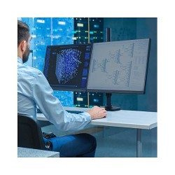 Ergotron LX - Befestigungskit (Doppelarm. hohe Säule) - für 2 LCD-Displays - mattschwarz - Bildschirmgröße: bis zu 10...