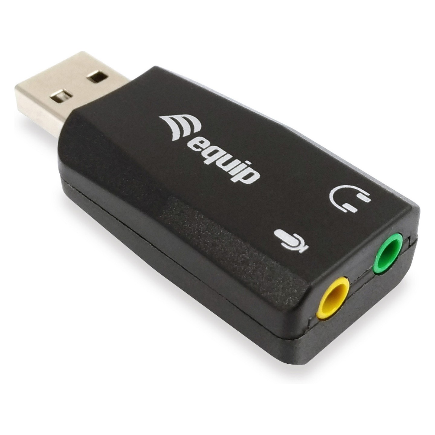 Equip Adapter USB-A- to 2x3.5mm St Bu schwarz — Buy in Cyprus with Fast Delivery