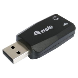 Equip Adapter USB-A- to 2x3.5mm St Bu schwarz — Buy in Cyprus with Fast Delivery
