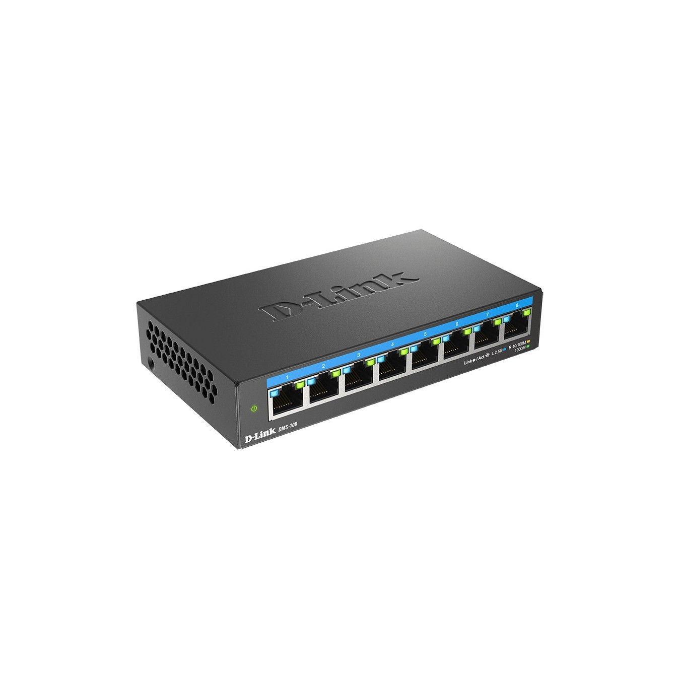 D-Link DMS-108 - 8-Port 2.5G Multi-Gig Unmanaged L2 Desktop Switch - Black — Buy in Cyprus with Fast Delivery