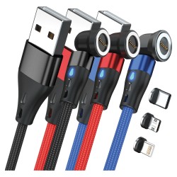 RealPower Magnetic cable 3 Amp Set.1m.3 Kabel mit Adaptern — Buy in Cyprus with Fast Delivery