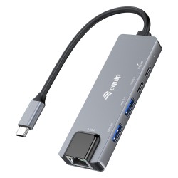 Equip Adapter USB-C - to RJ45 10 100 1000 2500 Mbps + USB 3.2 — Buy in Cyprus with Fast Delivery