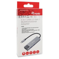 Equip Adapter USB-C - to RJ45 10 100 1000 2500 Mbps + USB 3.2 — Buy in Cyprus with Fast Delivery