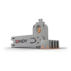 LINDY USB Typ A Portschlüssel 4xOrange mit Schlüssel — Buy in Cyprus with Fast Delivery