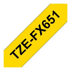 Brother TZe-FX651 Beschriftungsband Schwarz auf Gelb — Buy in Cyprus with Fast Delivery