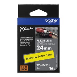 Brother TZe-FX651 Beschriftungsband Schwarz auf Gelb — Buy in Cyprus with Fast Delivery