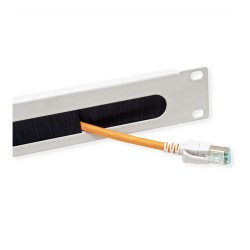 VALUE 19-Zoll-Kabeldurchfhrung 1 HE mit Brstendichtung. grau — Buy in Cyprus with Fast Delivery