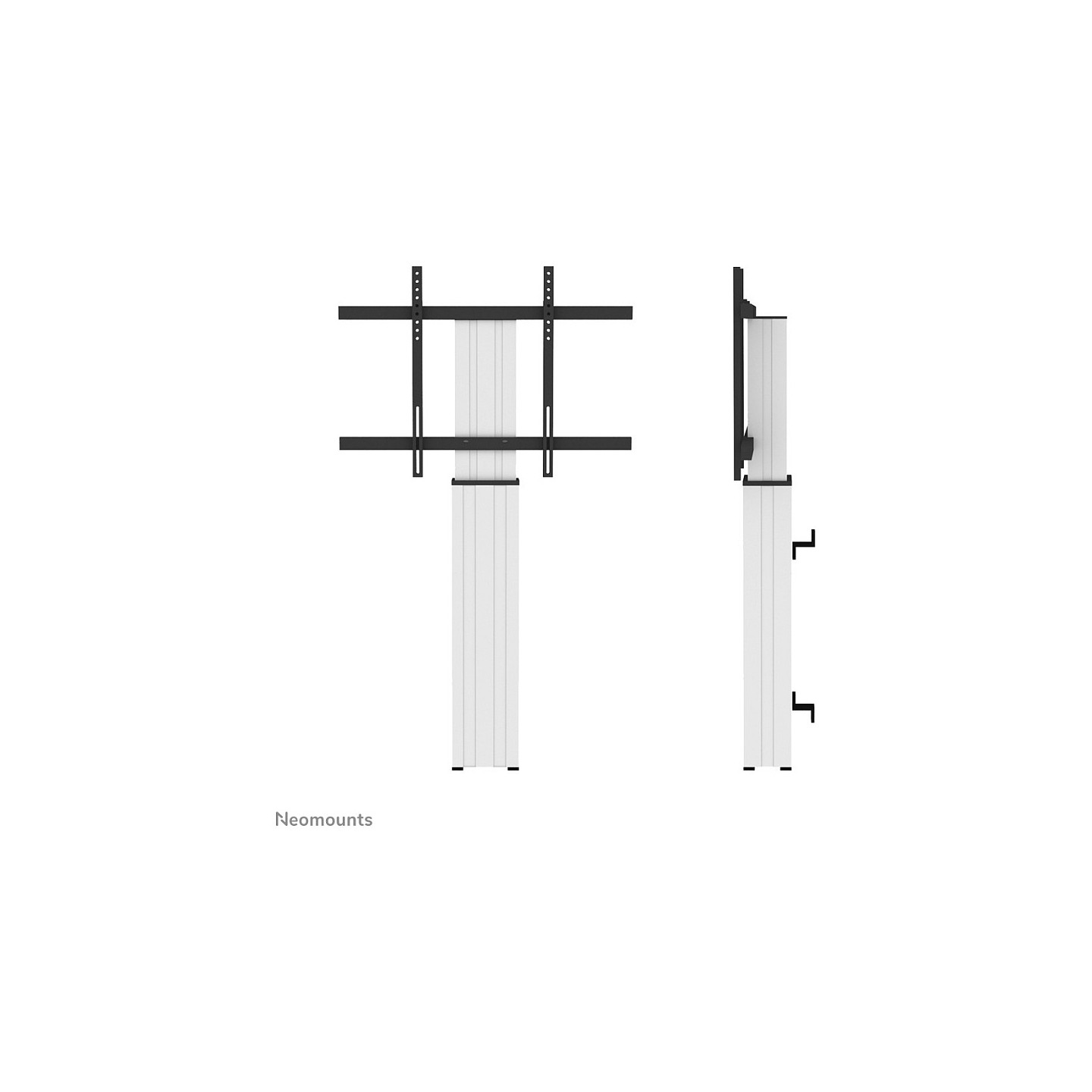 NEOMOUNTS TV Monitor LFD Elektrische Wandhalterung 106.7-254cm 42-100Zoll max130kg fixed Hhe 105-155cm silber Stand opti