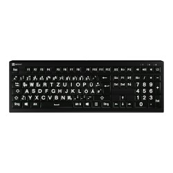 LogicKeyboard XL-Print Astra 2 White on Black DE (PC) — Buy in Cyprus with Fast Delivery