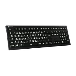 LogicKeyboard XL-Print Astra 2 White on Black DE (PC) — Buy in Cyprus with Fast Delivery