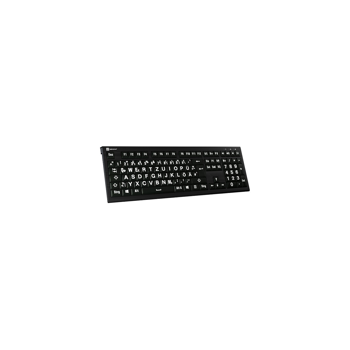LogicKeyboard XL-Print Astra 2 White on Black DE (PC) — Buy in Cyprus with Fast Delivery