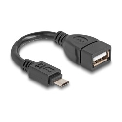 DELOCK USB 2.0 OTG Kabel Typ Micro-B Stecker zu Typ-A Buchse 11cm — Buy in Cyprus with Fast Delivery
