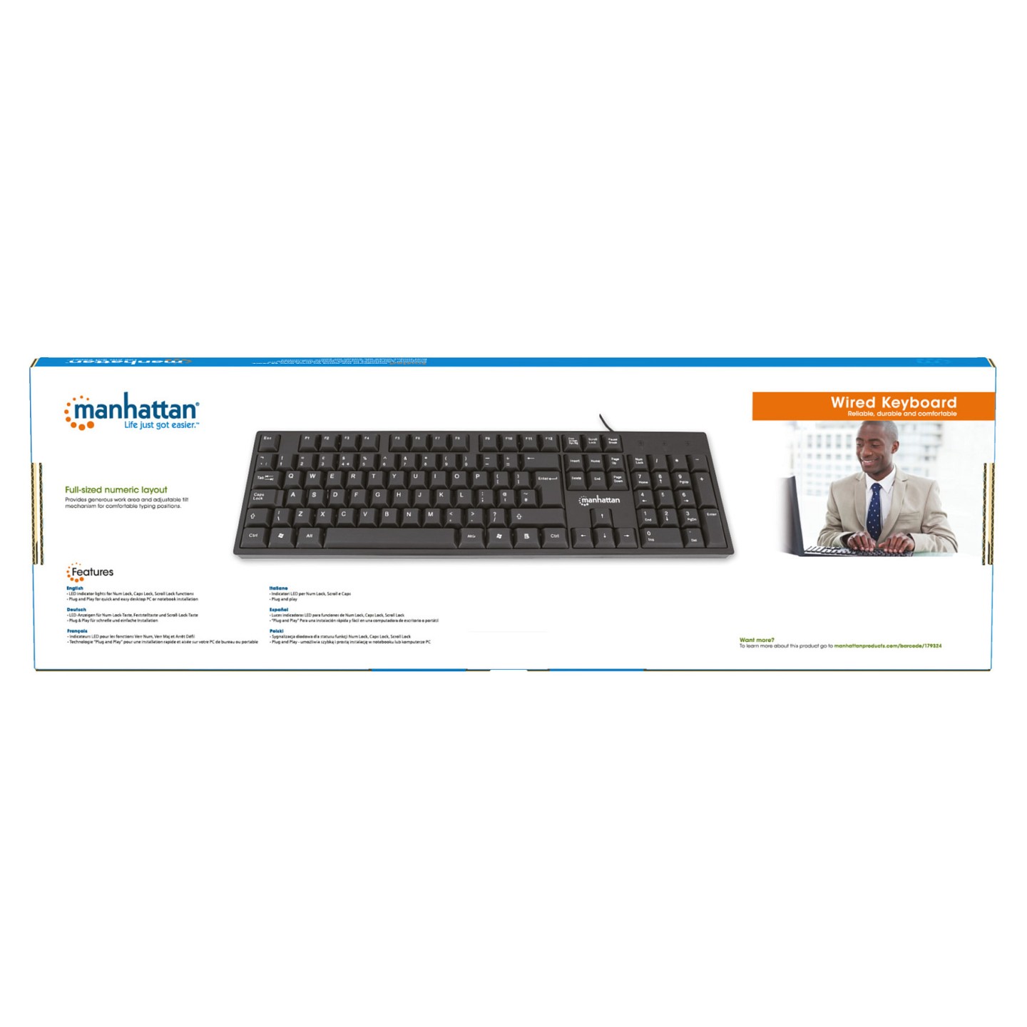 MANHATTAN USB-Tastatur black — Buy in Cyprus with Fast Delivery