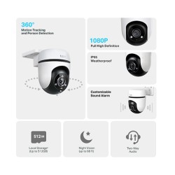 Tapo TC40 V1 Outdoor 1920 x 1080 Network Surveillance Camera — Buy in Cyprus with Fast Delivery
