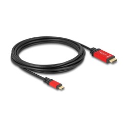 DELOCK ?USB Type-C zu HDMI Kabel DP Alt Mode 8K 60 Hz mit HDR Funktion 3m rot — Buy in Cyprus with Fast Delivery