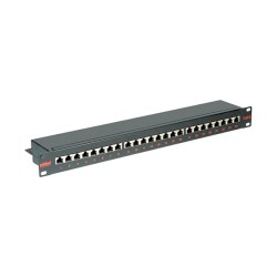 ROLINE Kat.6 Class E 48.26cm 19Zoll-Patchpanel 24P geschirmt schwarz — Buy in Cyprus with Fast Delivery