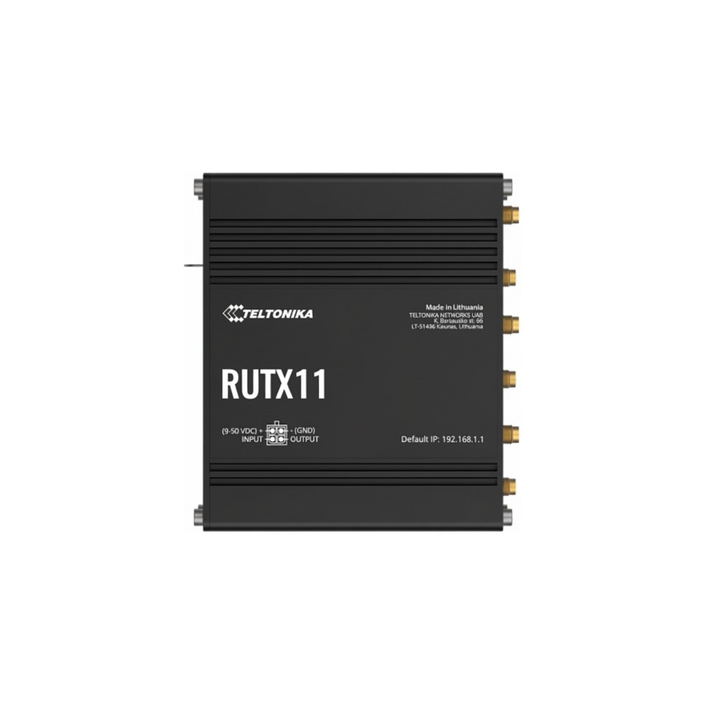 Teltonika · Router · RUTX11 · LTE CAT6 Router WLAN. Dual Band WiFi (Wave-2 802.11ac). 4x Gigabit LAN Port. Bluetooth....